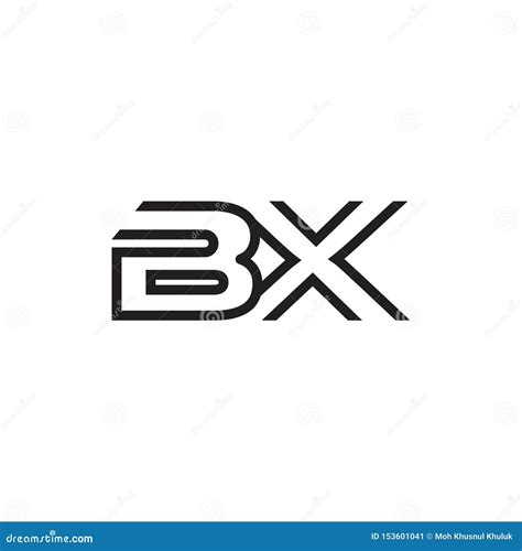 Linha Moderno Original Do Logotipo Da Letra Inicial BX Ilustração do