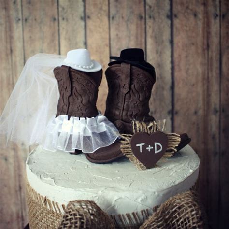 Cowboy Boots Cowgirl Boots Wedding Cake Topper Western Etsy