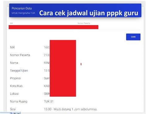 Cara Cek Jadwal Ujian Pppk Guru Yusnitech