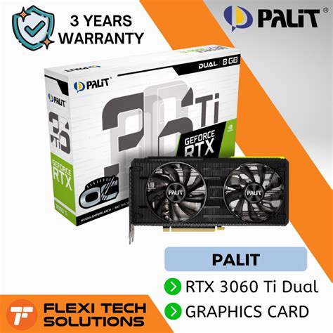 Palit Geforce Rtx 3060 Ti Dual Lhr 8gb Gpu Graphics Cards Flexi Tech