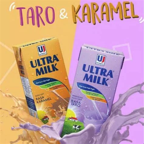 Jual Susu UHT Ultra Milk Taro Karamel 200 Ml Shopee Indonesia