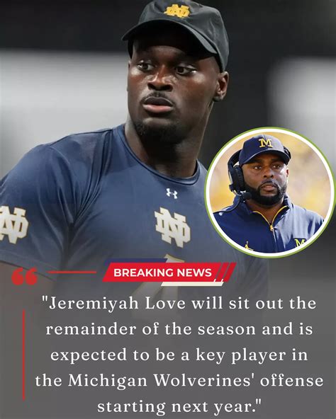 BREAKING NEWS: Notre Dame star Jeremiyah Love is expected to join the