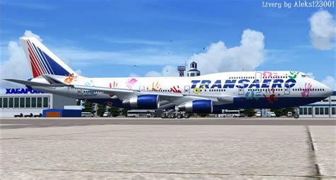 Overland Boeing 747 400 Transaero Flight Of Hope FS2004 Aircraft