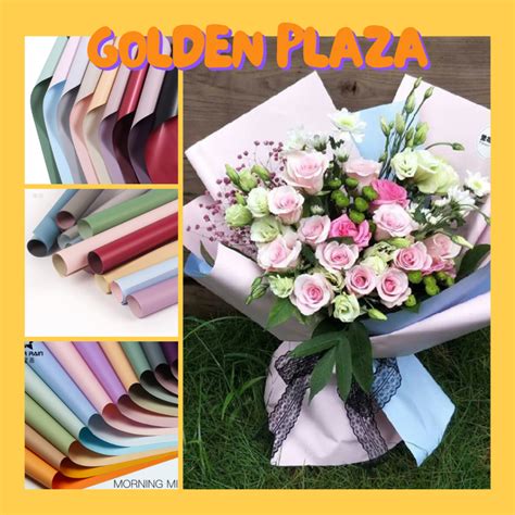 Jual Flower Wrapping Paper Dua Warna Bi Color Kertas Buket Bunga