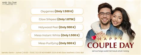 Pricelist Ms Glow Aesthetic Clinic