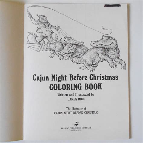 Cajun Night Before Christmas Coloring Book 1983 Illustrated By | Etsy