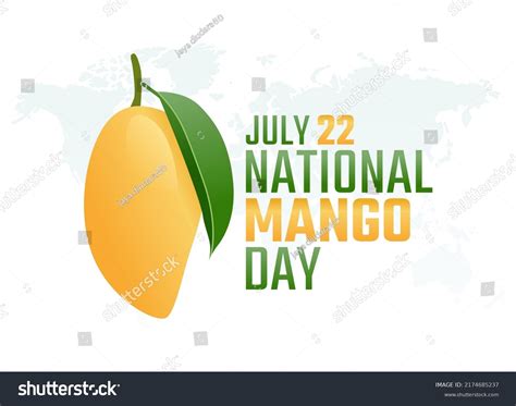 Vector Graphic National Mango Day Good Stock Vector Royalty Free