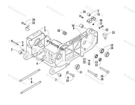 Arctic Cat Atv Oem Parts Diagram For Crankcase Assembly