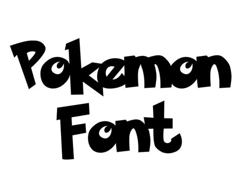 Pokemon Font Pokemon Svg Pokemon Font Svg Pokemon Cutfiles Etsy Images