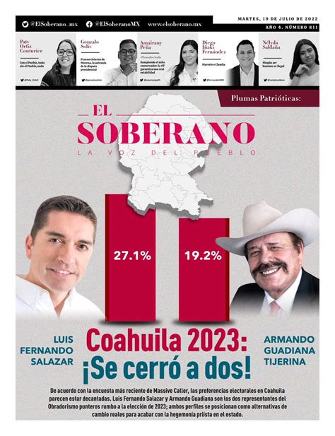 El Soberano on Twitter PORTADA COAHUILA 2023 SE CERRÓ A DOS De