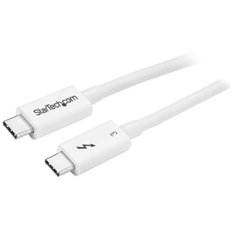 Startech.Com 0.5m Thunderbolt 3 Cable 40Gbps/White - Thunderbolt USB-C DP TBLT34MM50CW | Zoro