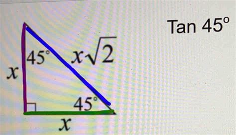 Solved: Tan 45° x [Math]