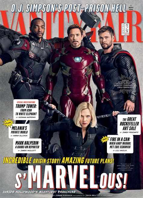 Actors Of Marvel Vanity Fair Magazine December 2017 January 2018