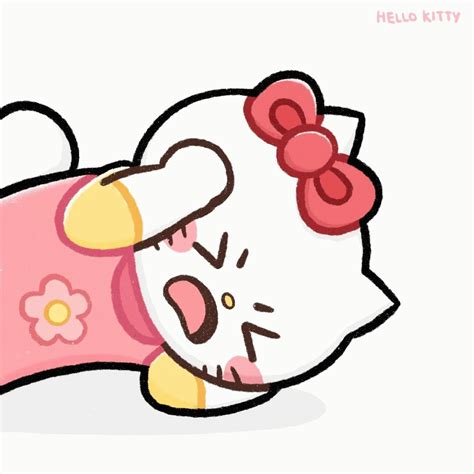 倒地抱头hello Kitty表情包图片gif动图 求表情网 斗图从此不求人