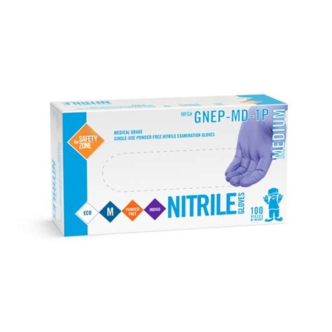 The Safety Zone 100 Count Medium Nitrile Disposable Cleaning Gloves In