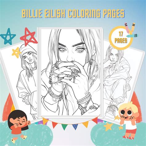 Billie Eilish Desenho - 17 Desenhos de Billie Eilish para colorir - PDF para impressão grátis