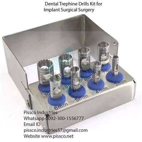 Dental Trephine Drills Kit For Implant Surgical Surgery Pissco