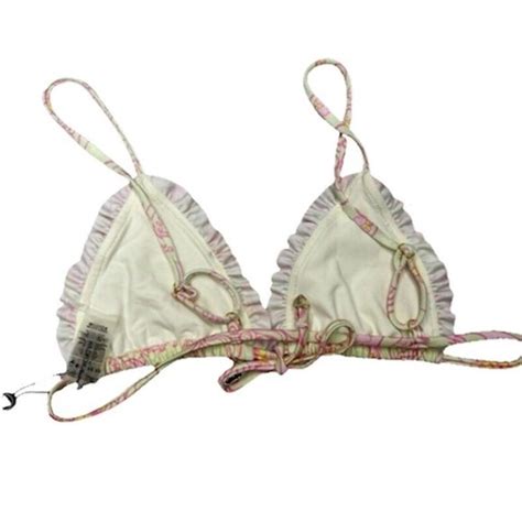 Wildfox Swim Nwt Wildfox L Ruffle Tie Front Unicorn Bikini Swim Top 1719 Poshmark