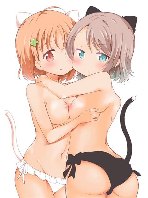 Watanabe You And Takami Chika Love Live And 1 More Drawn By Saku