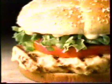 1990 Burger King BK Broiler Chicken Sandwich TV Commercial YouTube