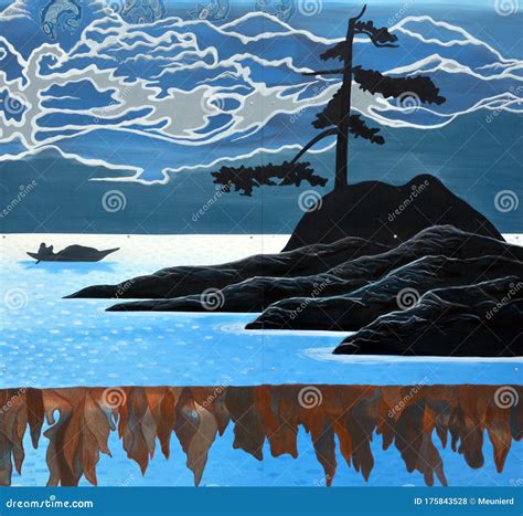 Mural Tell the Story of Chemainus Editorial Stock Photo - Image of deep