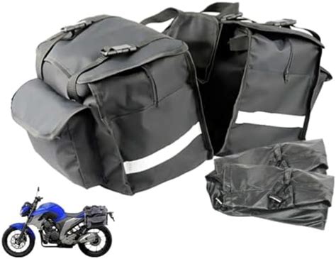 Alforge Bau Bolsa Traseira Universal 40l Para Moto Black Luxo Mais Capa