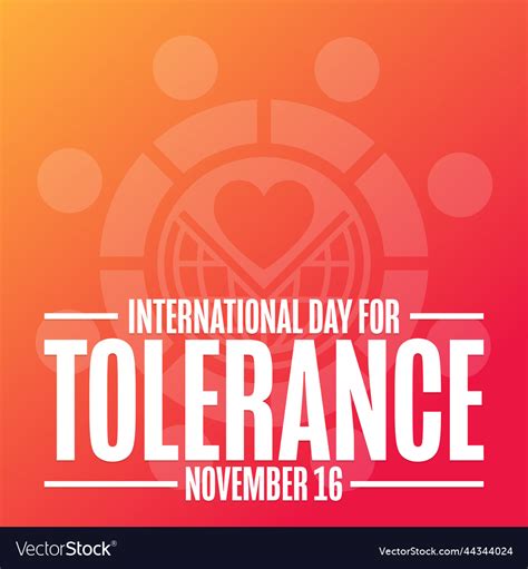 International Day For Tolerance November 16 Vector Image