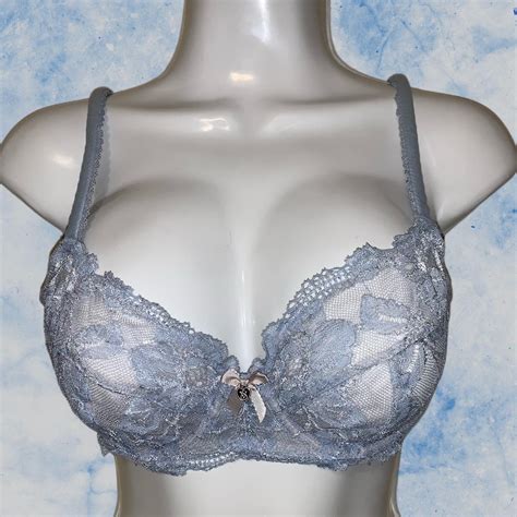 Victorias Secret Blue Nude Laced Depop