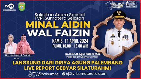 Live Minal Aidin Wal Faizin Live Report Dari Griya Agung Palembang