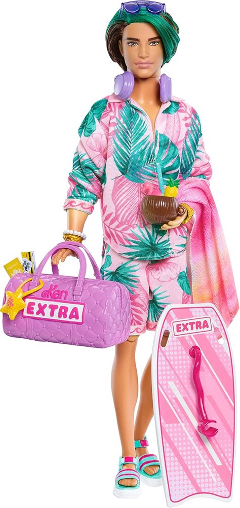 Barbie Barbie Extra Fly Bambola Ken Viaggiatore Con Look Da Spiaggia