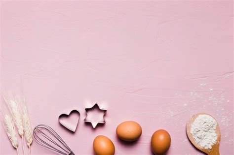 Premium Photo Flat Lay Bakery Composition With Copyspace Baking