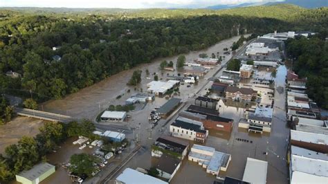 drone footage shows   downtown newport underwater  hurricane