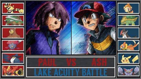 Ash Vs Paul Pokémon Sun Moon Lake Acuity Rival Battle Youtube