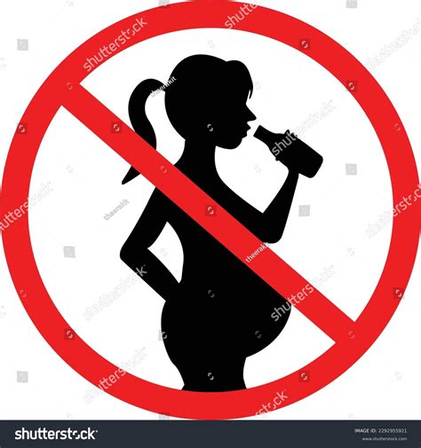 No Alcohol During Pregnancy Sign Do Stock Vector (Royalty Free