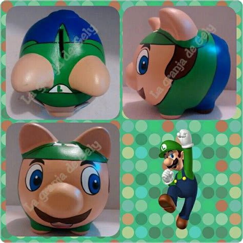 Luigi Piggy Bank Personalized Mario Brothers Alcancias