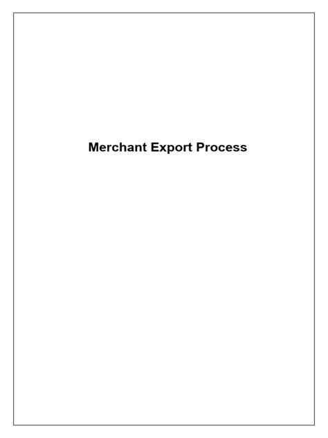 merchant export process