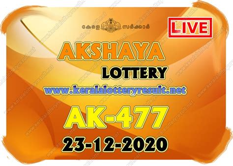 Live Kerala Lottery Results Out Akshaya Ak Winners