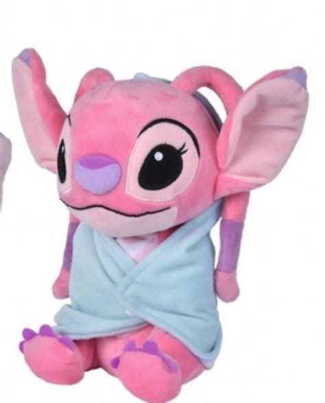 Peluche Stitch Angel Avec Couverture 25 Cm Peluche Disney