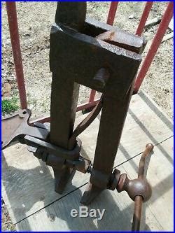 Antique Blacksmith Post Leg Vise Inch Jaws Collection Antique Used