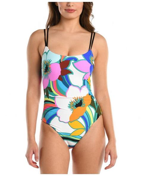 La Blanca Sun Catcher Lingerie Tank One Piece Swimsuit In Blue Lyst