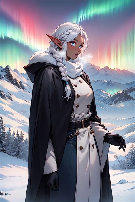 Pointy Ears Braided Hair Winter AI Porn