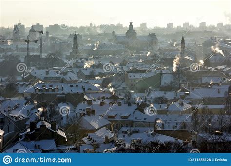 Vilnius Winter Panorama from Gediminas Castle Tower. Vilnius Editorial ...