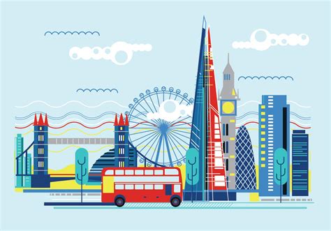 Vector Illustration The Shard And The London Skyline 136340 Vector Art