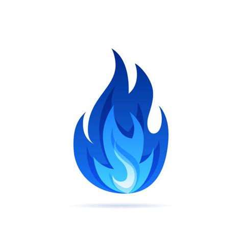 Blue Flame Logo Cartoons Illustrations, Royalty-Free Vector Graphics ...