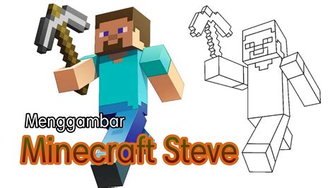 Cara Menggambar Minecraft Steve How To Draw Minecraft Steve Youtube