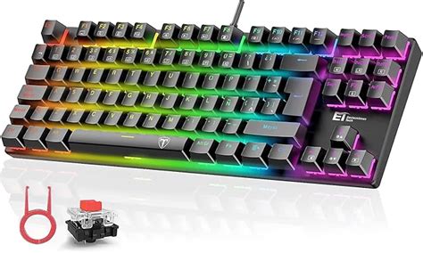 Sangkee Et By Teclado Mec Nico Para Juegos Con Interruptores Rojos