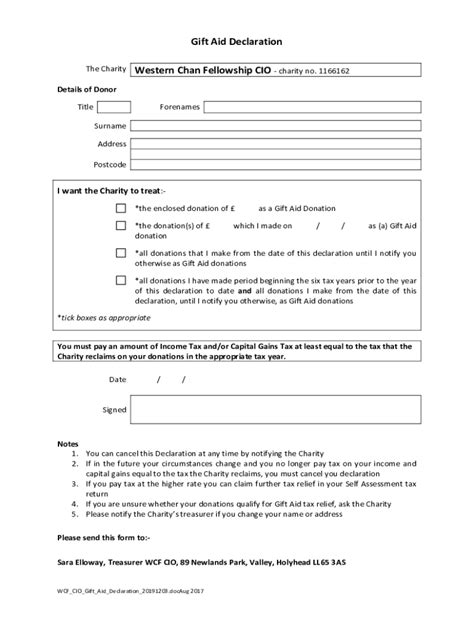 Fillable Online Collecting T Aid Declarations On Converted Donations Fax Email Print Pdffiller