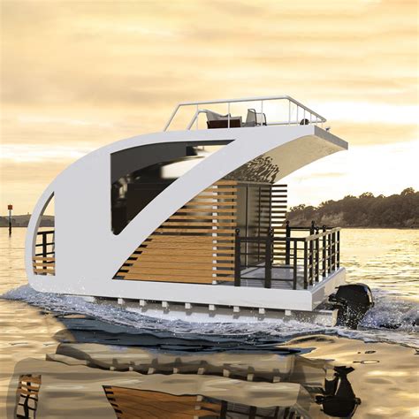 Luxurious Ship Prefab Boathouse Pontoon Kit Floating Aluminium Hull