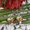 Aretes De Barro Con Mariposa Albor Arte Mx