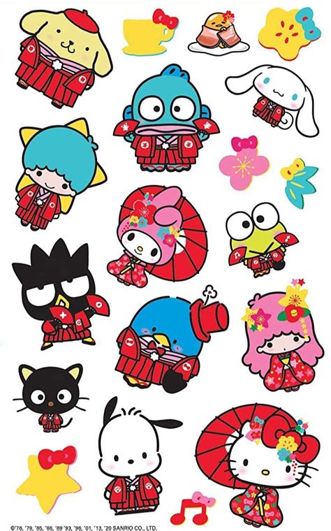 Trends International Sanrio 60th Anniversary Standard Sticker 4 Sheet